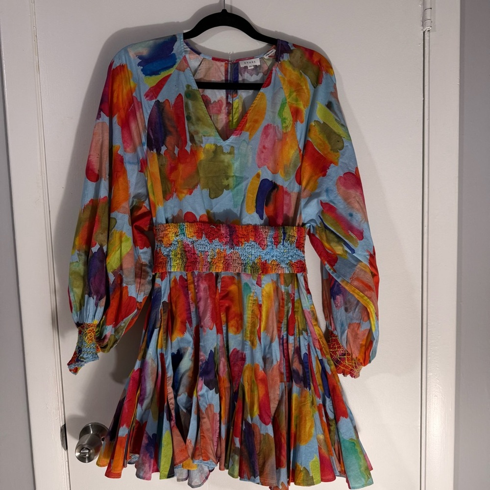 RHODE Women’s Multicolor Watercolor Mini Dress XS